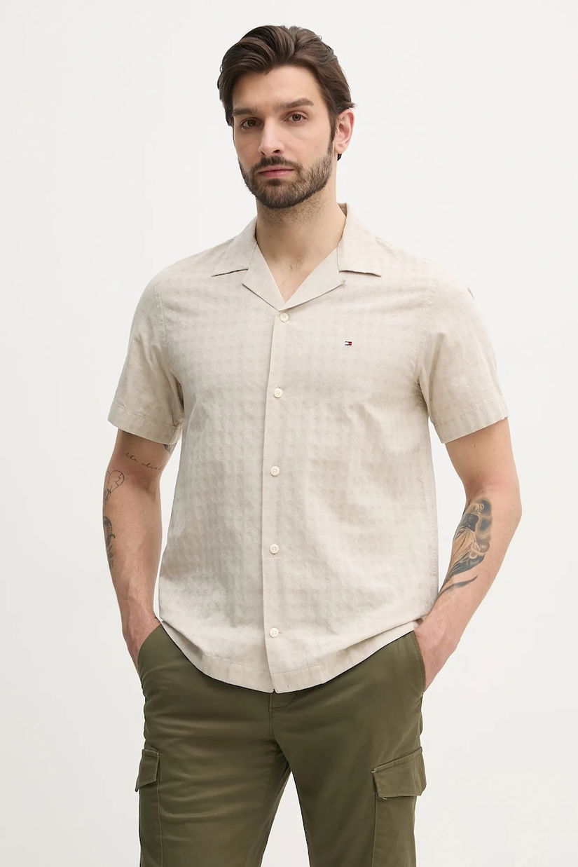 Tommy Hilfiger camasa din amestec de in