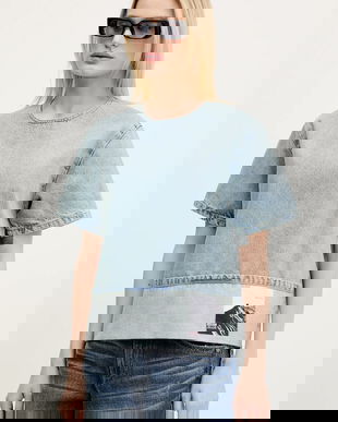 Moschino Jeans bluză subțire din denim