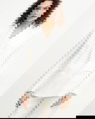 Twinset blazer din amestec de in