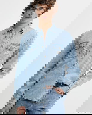 Guess Jeans cămașă din bumbac