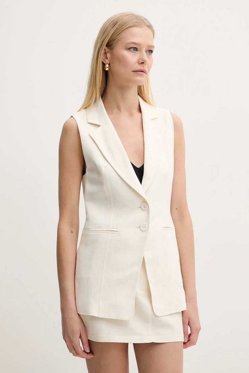 Patrizia Pepe vestă cu amestec de in