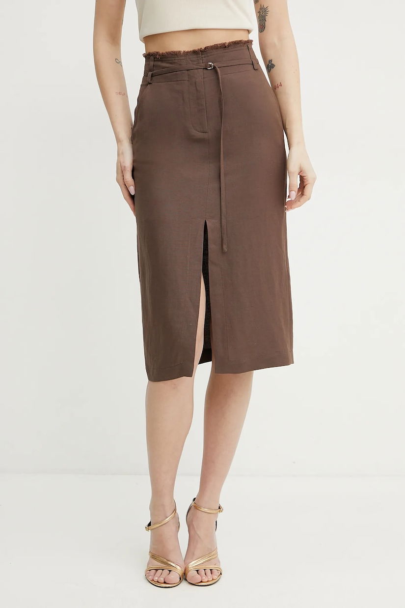 Patrizia Pepe fustă din amestec de in