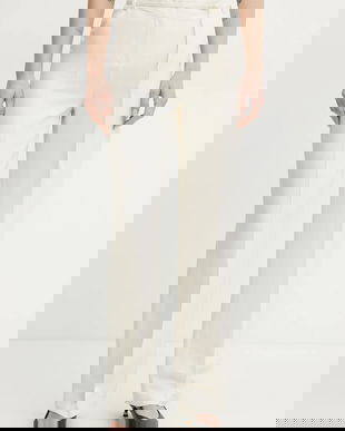 Patrizia Pepe pantaloni din amestec de in