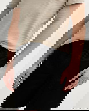 Calvin Klein Jeans pantaloni scurți din amestec de in