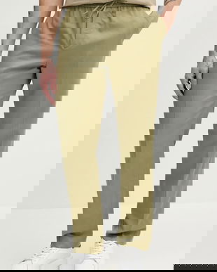 Calvin Klein pantaloni din amestec de in