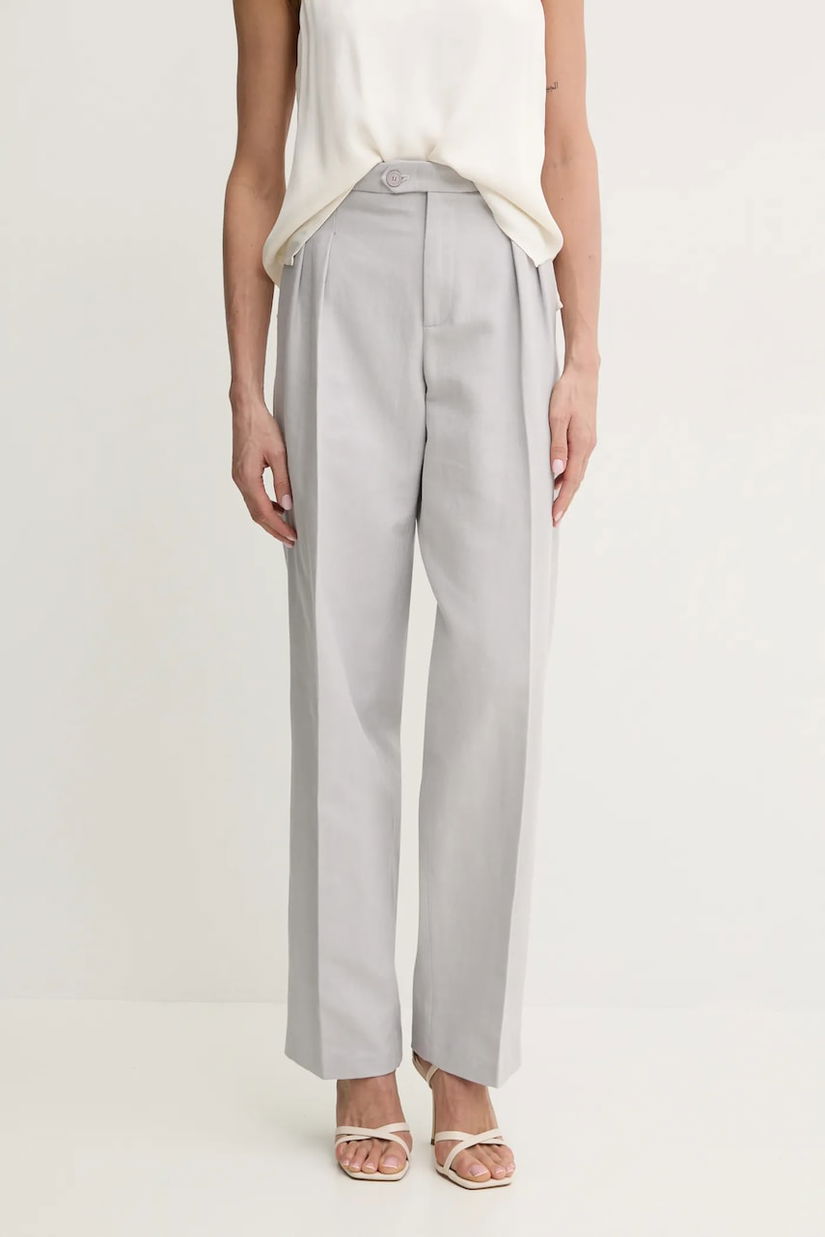 Twinset pantaloni din amestec de in