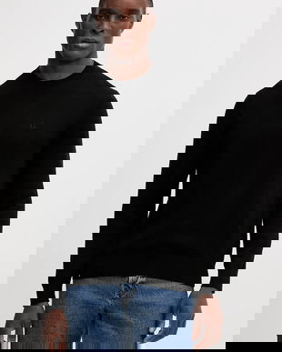 Armani Exchange pulover din amestec de mătase