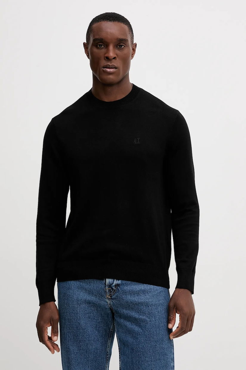 Armani Exchange pulover din amestec de mătase