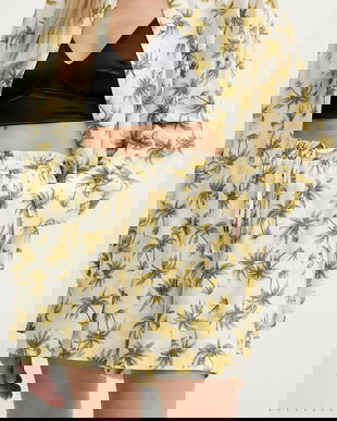 Twinset pantaloni scurți din amestec de in