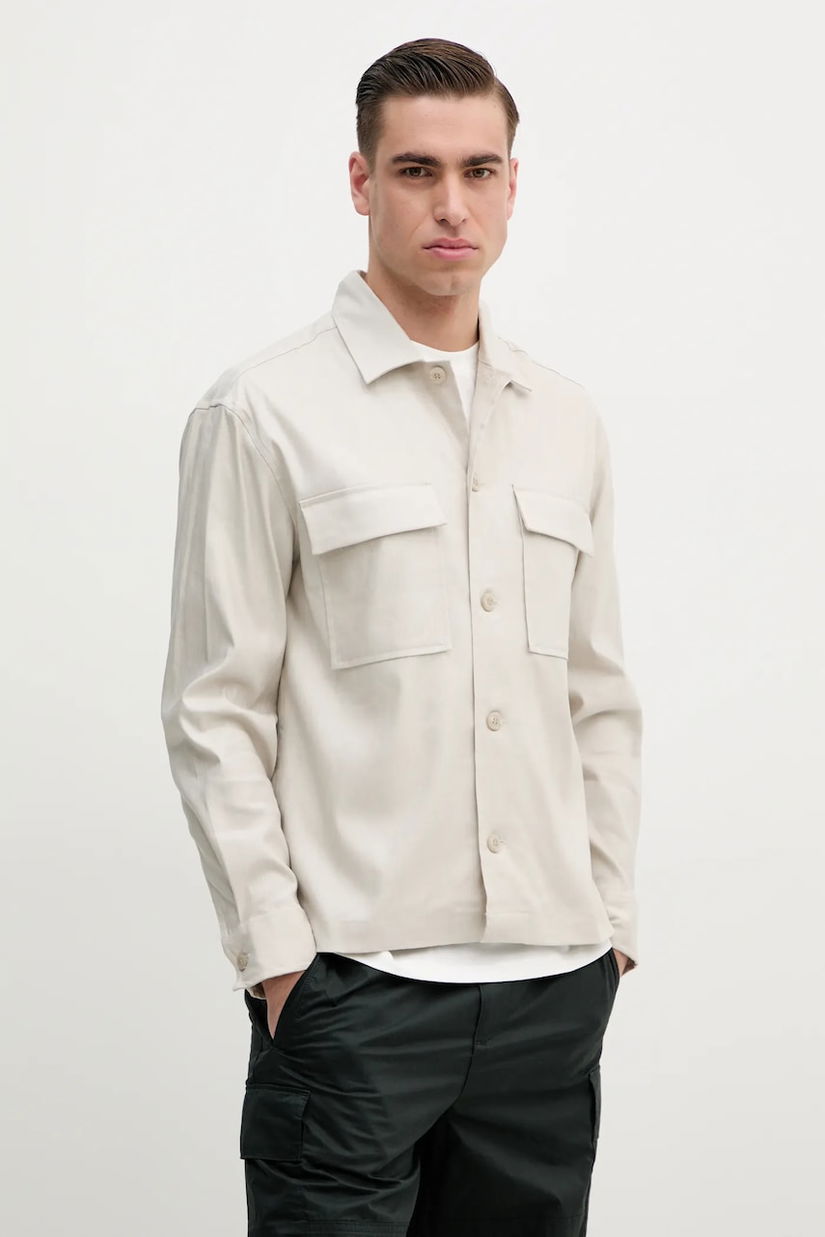 Calvin Klein camasa din amestec de in