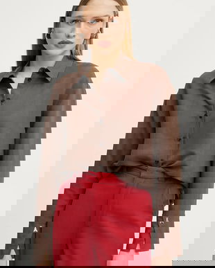 Patrizia Pepe camasa din amestec de in