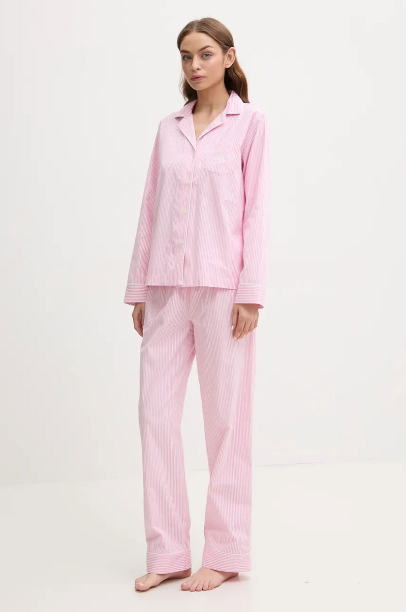 Lauren Ralph Lauren set de pijama de bumbac