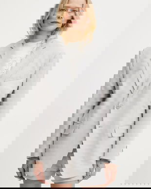 Twinset blazer din amestec de in