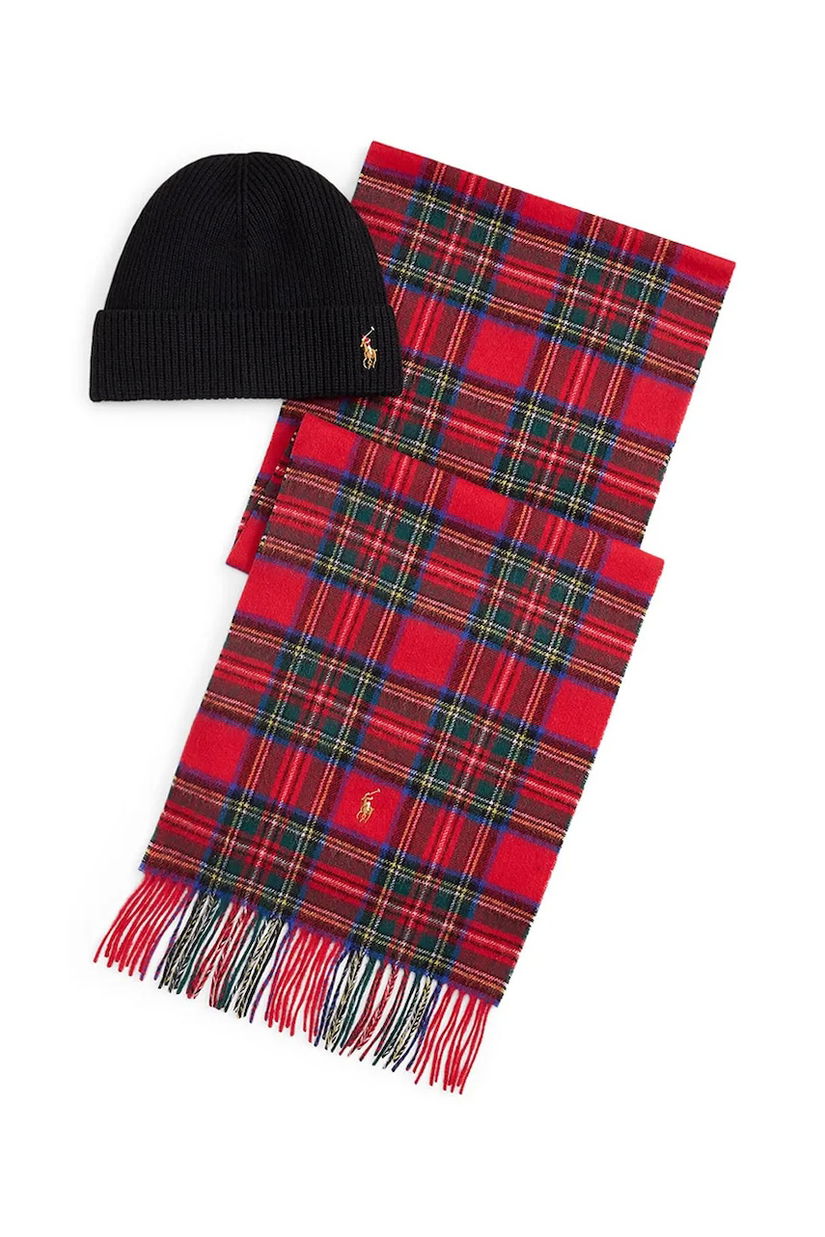 Polo Ralph Lauren căciulă si fular din lână