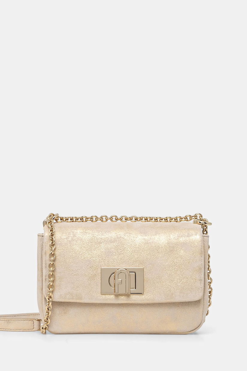 Furla geanta de mana din piele intoarsa