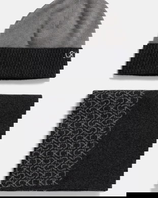 Calvin Klein caciula si esarfa din amestec de lana