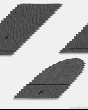 Polo Ralph Lauren căciulă și fular din lână