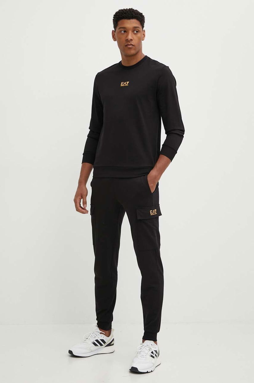 EA7 Emporio Armani pantaloni de trening din bumbac
