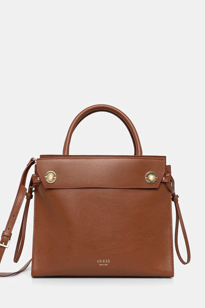 Guess geantă de piele BIANCA