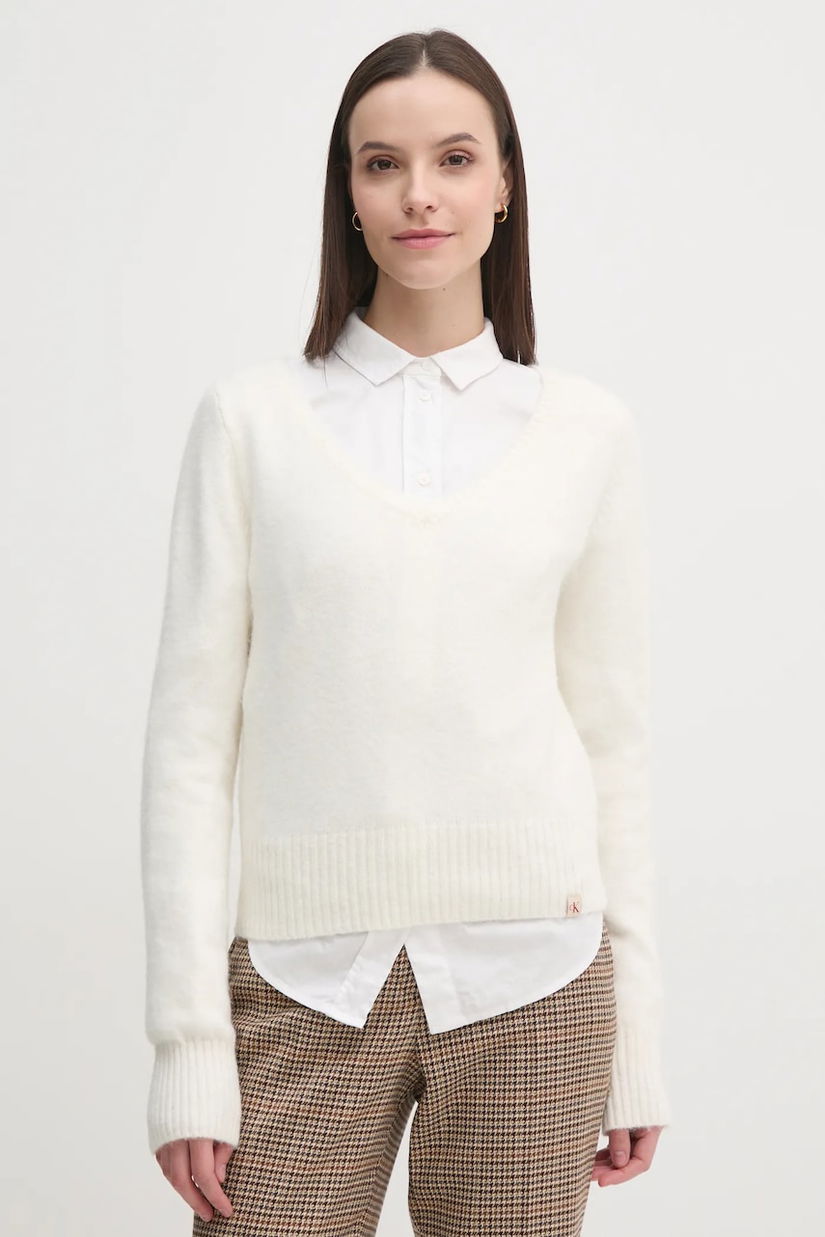 Calvin Klein Jeans pulover din amestec de lana