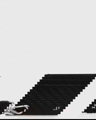 Armani Exchange card holder din piele si breloc