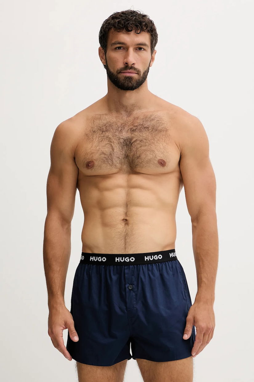 HUGO boxeri de bumbac 3-pack WOVEN BOXER TRIPLET
