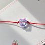 Bratara snur rosu martisor cu cristal Swarovski inima