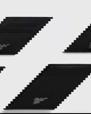 Emporio Armani portofel din piele si suport pentru card