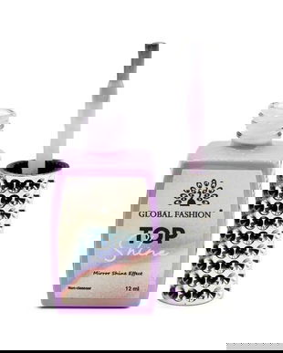 Top pentru unghii cu efect de oglinda &bdquo;Top Shine&rdquo; fără strat lipicios, 12 ml, 04