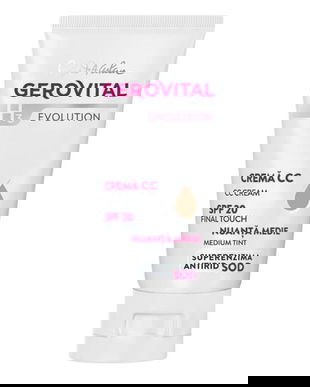 Crema CC cu Protectie Solara - Gerovital H3 Evolution SPF 20, nuanta Medie, 30 ml