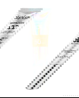 Crema CC cu Protectie Solara SPF 50+ UVB si UVA - Topface Natural Glow CC Color Correcting Cream &amp; Concealer, PT472.001, 30 ml