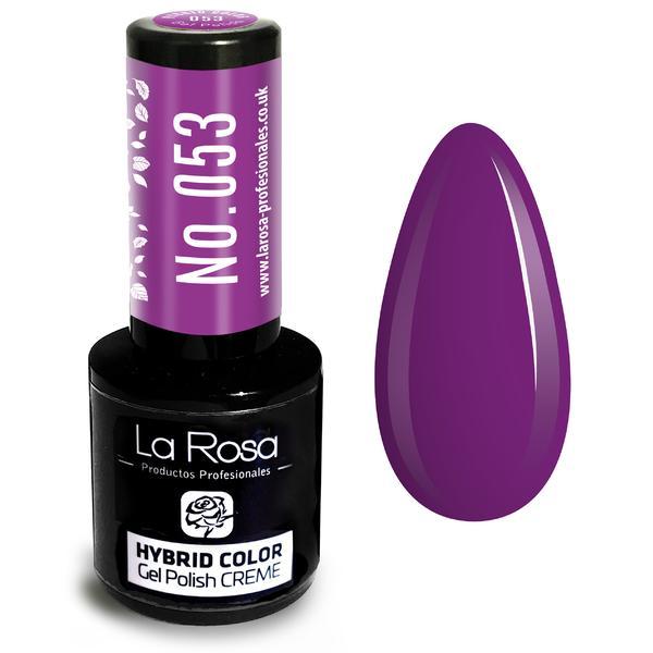 Lac de unghii La Rosa Profesionales Creme hybrid gel 053 liliac, 9 ml