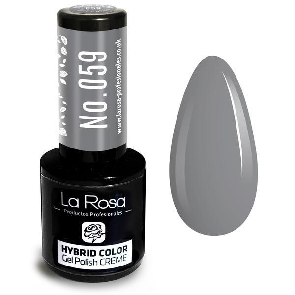 Lac de unghii La Rosa Profesionales Creme hybrid gel 059 light grey, 9 ml