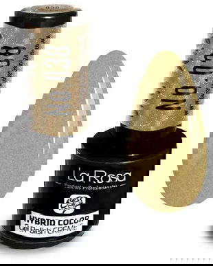 Lac de unghii La Rosa Profesionales Creme hybrid gel 038 gold, 9 ml