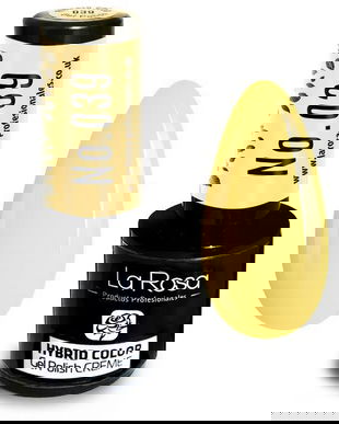 Lac de unghii La Rosa Profesionales Creme hybrid gel 039 banana yellow, 9 ml