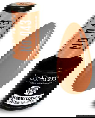 Lac de unghii La Rosa Profesionales Creme hybrid gel 043 dark beige, 9 ml