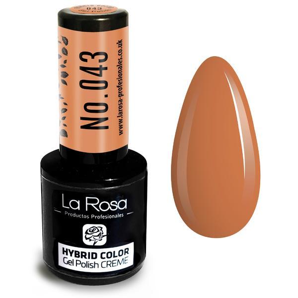 Lac de unghii La Rosa Profesionales Creme hybrid gel 043 dark beige, 9 ml