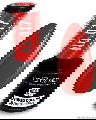 Lac de unghii La Rosa Profesionales Creme hybrid gel 017 crimson red, 9 ml