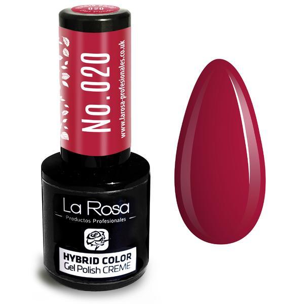 Lac de unghii La Rosa Profesionales Creme hybrid gel 020 raspberry, 9 ml