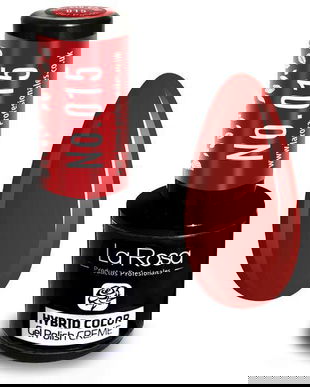 Lac de unghii La Rosa Profesionales Creme hybrid gel 015 classic red, 9 ml