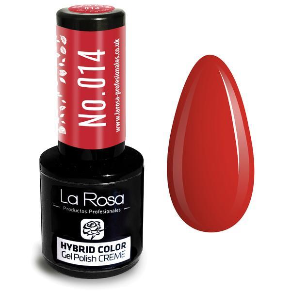 Lac de unghii La Rosa Profesionales Creme hybrid gel 014 strawberry, 9 ml
