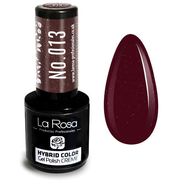 Lac de unghii La Rosa Profesionales CR&Egrave;ME hybrid gel 013 cherry with gloss, 9 ml