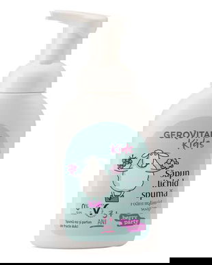 Sapun Lichid Spuma - Gerovital Kids Foam Liquid Soap Berry Party, 3+ ani, 300 ml