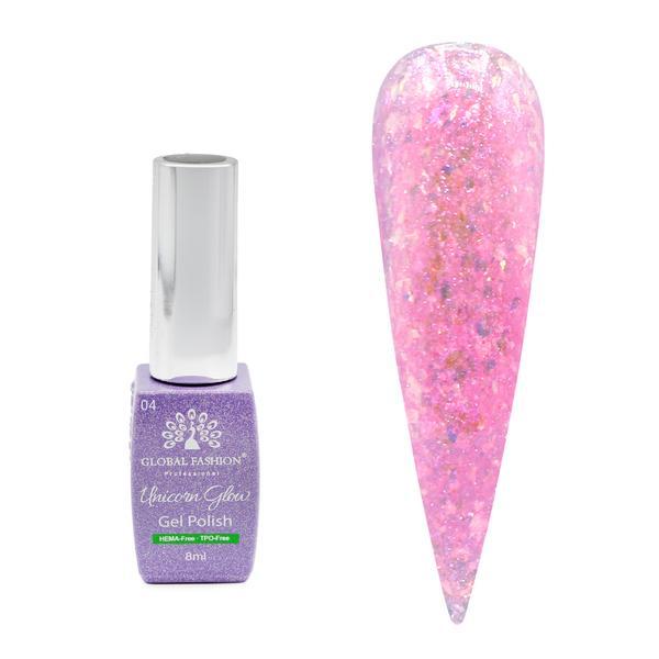 Ojă semipermanentă Unicorn Glow 8 ml, 04