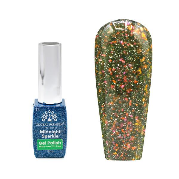 Ojă semipermanentă Midnight sparkle 8 ml, 12