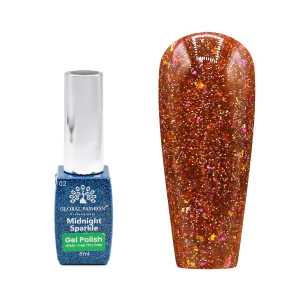 Ojă semipermanentă Midnight sparkle 8 ml, 02