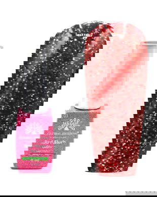 Ojă semipermanentă Red Flush Disco 8 ml, 03