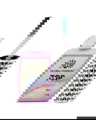 Top pentru unghii cu efect de oglinda Top Shine fără strat lipicios, 12 ml, 08