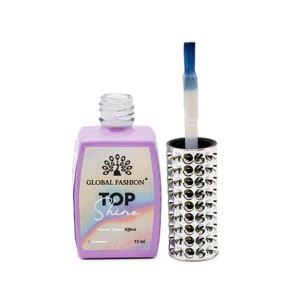 Top pentru unghii cu efect de oglinda Top Shine fără strat lipicios, 12 ml, 08