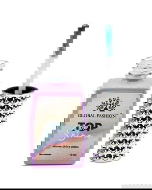 Top pentru unghii cu efect de oglinda Top Shine fără strat lipicios, 12 ml, 10